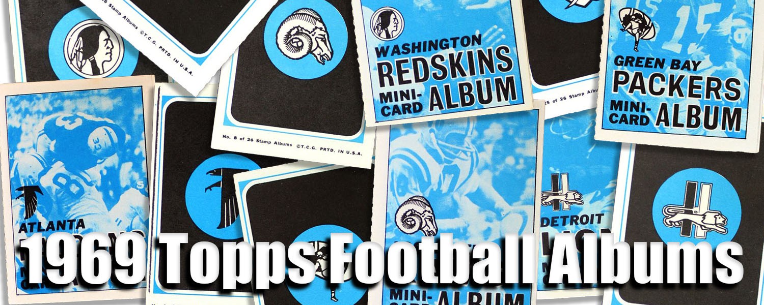 1969 Topps Football 4-in-1 Stamps Albums 